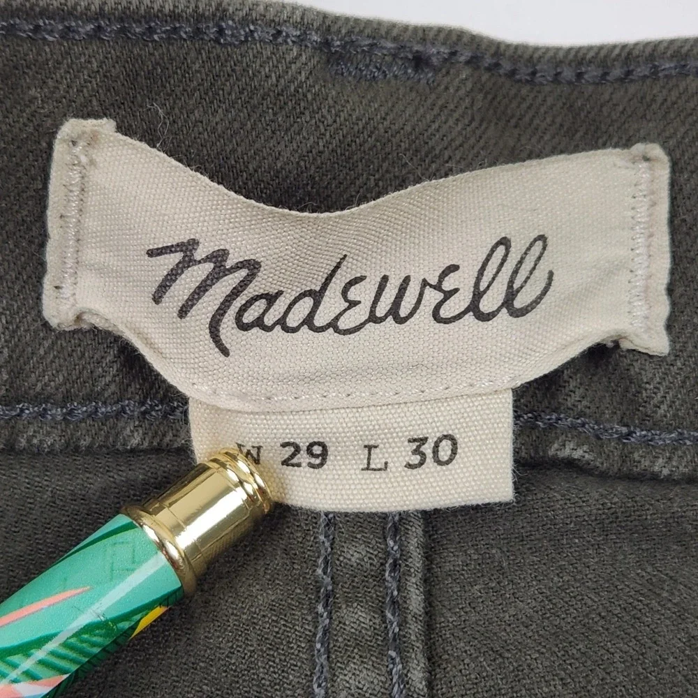 Madewell Slim Jeans 29x30 Faded Black Denim Casual Classic Pants